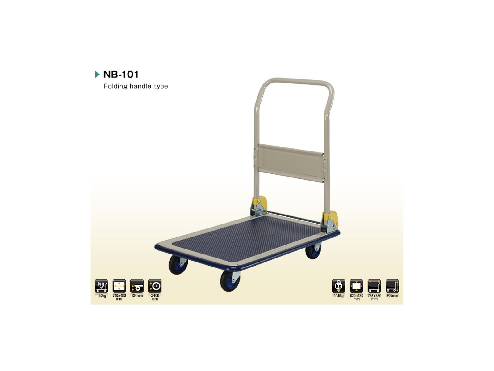 Prestar folding platform trolley 150 kg UAE