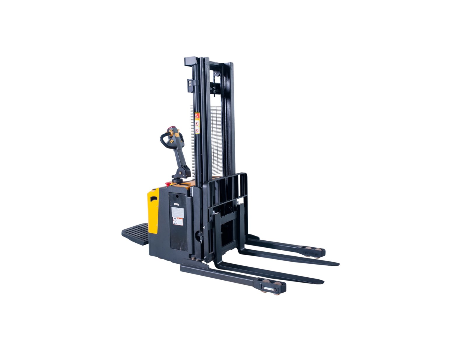 1500 kg battery operated straddle stacker